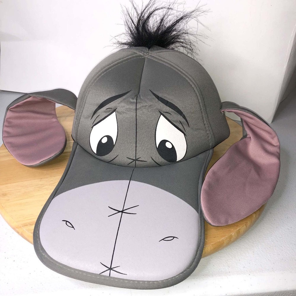 Walt Disney World Long Bill Hat Eeyore Character Halloween Floppy Ears Adult VTG